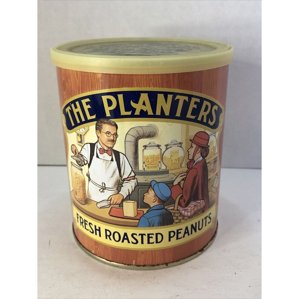 Vintage 1982 Planters Fresh Roasted Peanuts Tin Can Limited Edition Nostalgia